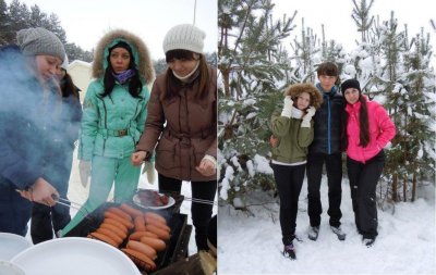Одиннадцатиклассники школы №11 им. И.А.Кабалина провели выходные на лыжной базе в сосновом бору